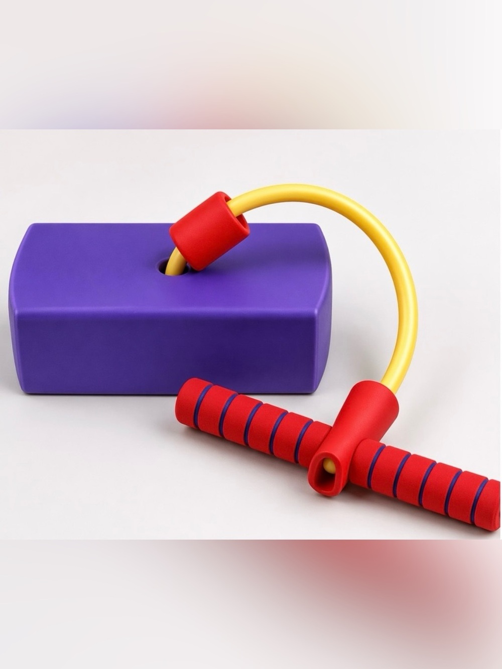 Kids Foam Jump Rope Pogo Hopper - Purple, Red & Yellow